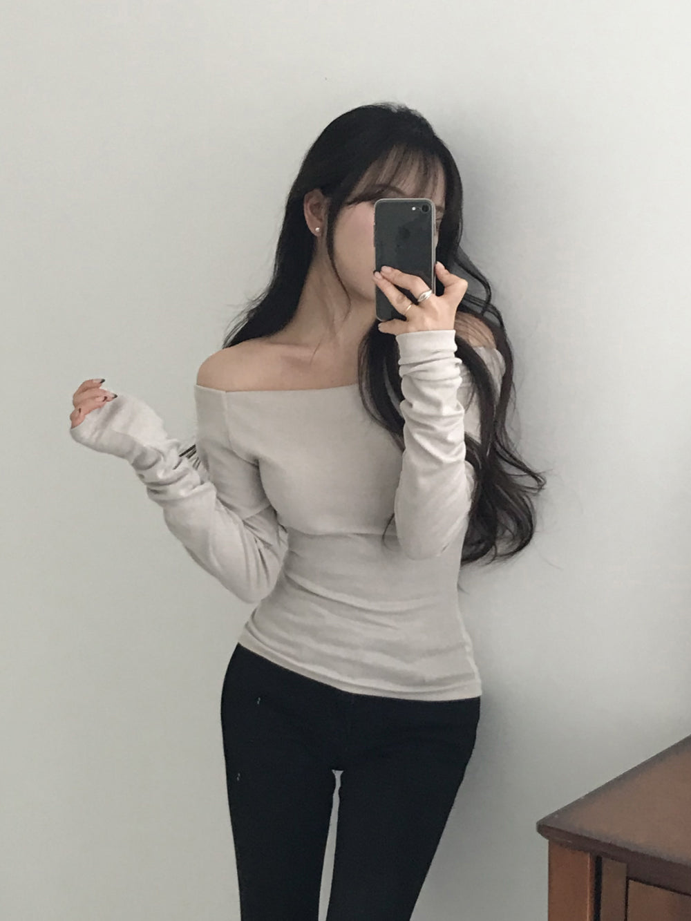【🍇秋冬新色】Basic Off Shoulder Top