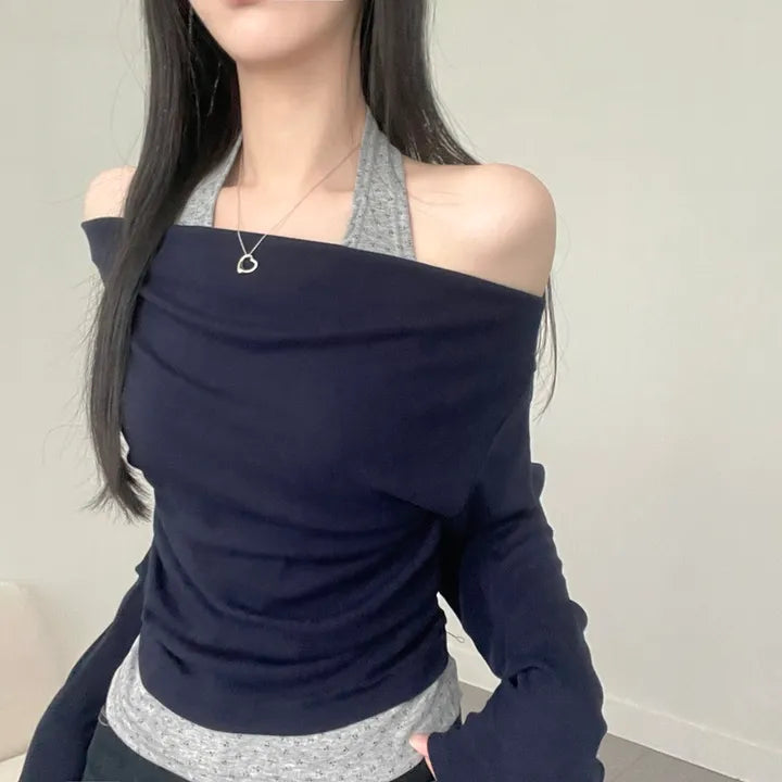 【秋冬約會】Flower Halter Top