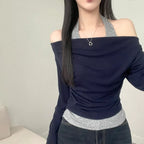 【秋冬約會】Flower Halter Top