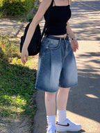 【慵懶風】Balloon Denim Half Pants