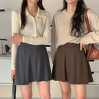 Thick pleated skirt for autumn and winter