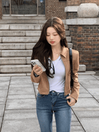 High-quality slim-fit short jacket