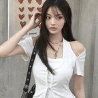【復古甜辣】Button Halter Top