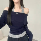 【秋冬約會】Flower Halter Top