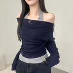 【秋冬約會】Flower Halter Top
