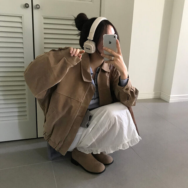 【🤎柔軟麂皮】Jumper Jacket