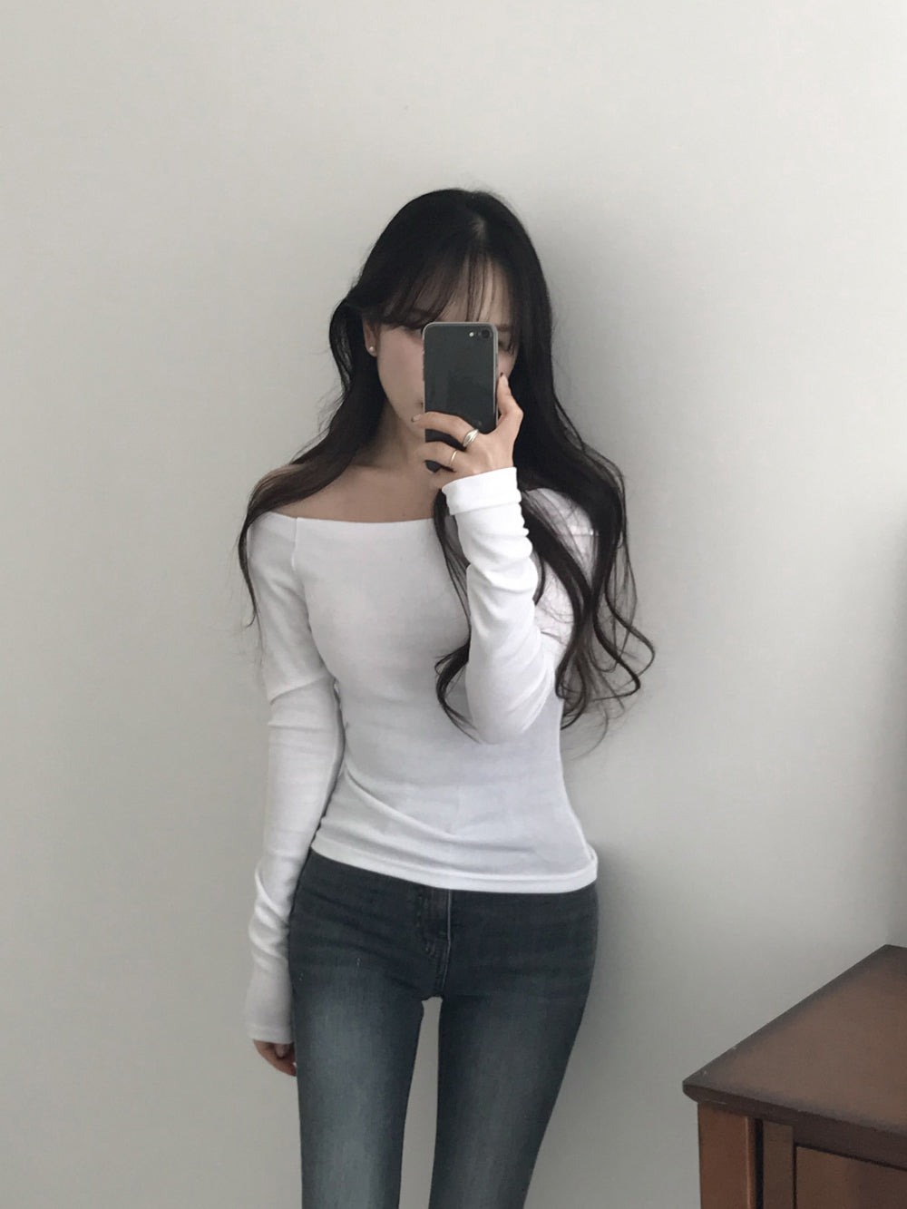 【🍇秋冬新色】Basic Off Shoulder Top