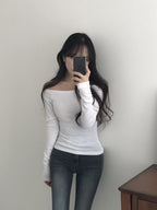 【🍇秋冬新色】Basic Off Shoulder Top