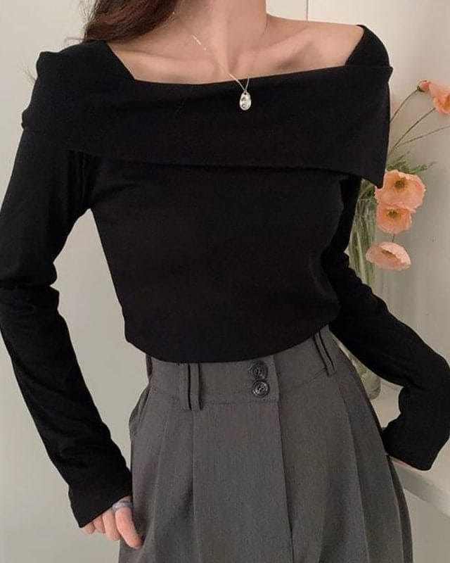 Winter First Love Off Shoulder Top