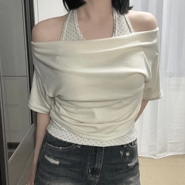 【summer ver.】Halter Dot Top