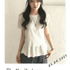【🤍Korean Chic Relaxed Style】Ruffles Dot Tee 