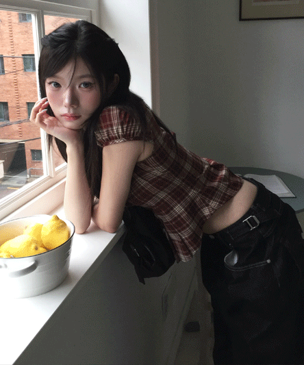 【🤎 Early Autumn Collection】Check Puff Shirt 