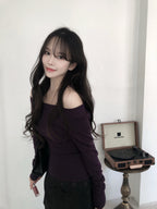 【🍇秋冬新色】Basic Off Shoulder Top