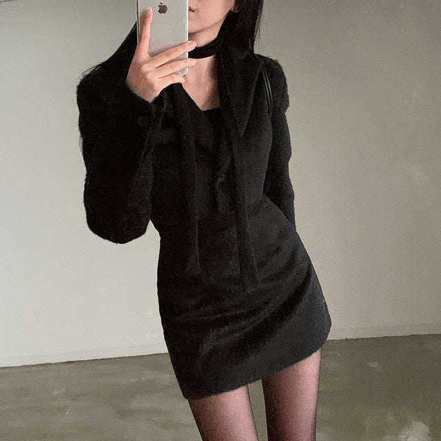 Tie Strap Off Shoulder Set 