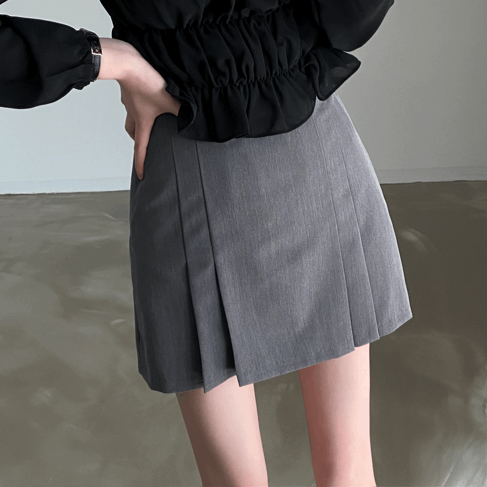 學院風百摺裙褲