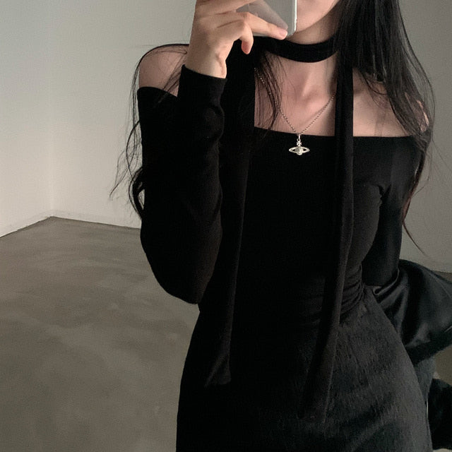 Tie Strap Off Shoulder Set 