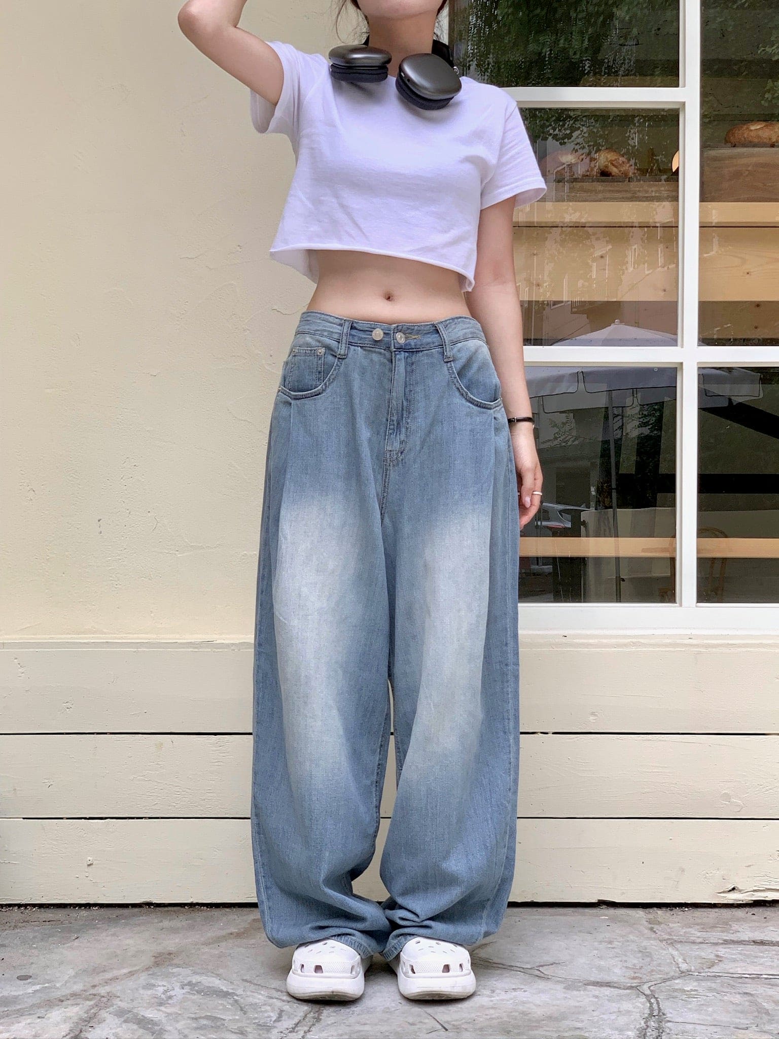 [Summer Fabric] Fresh Pintuck Wide Denim