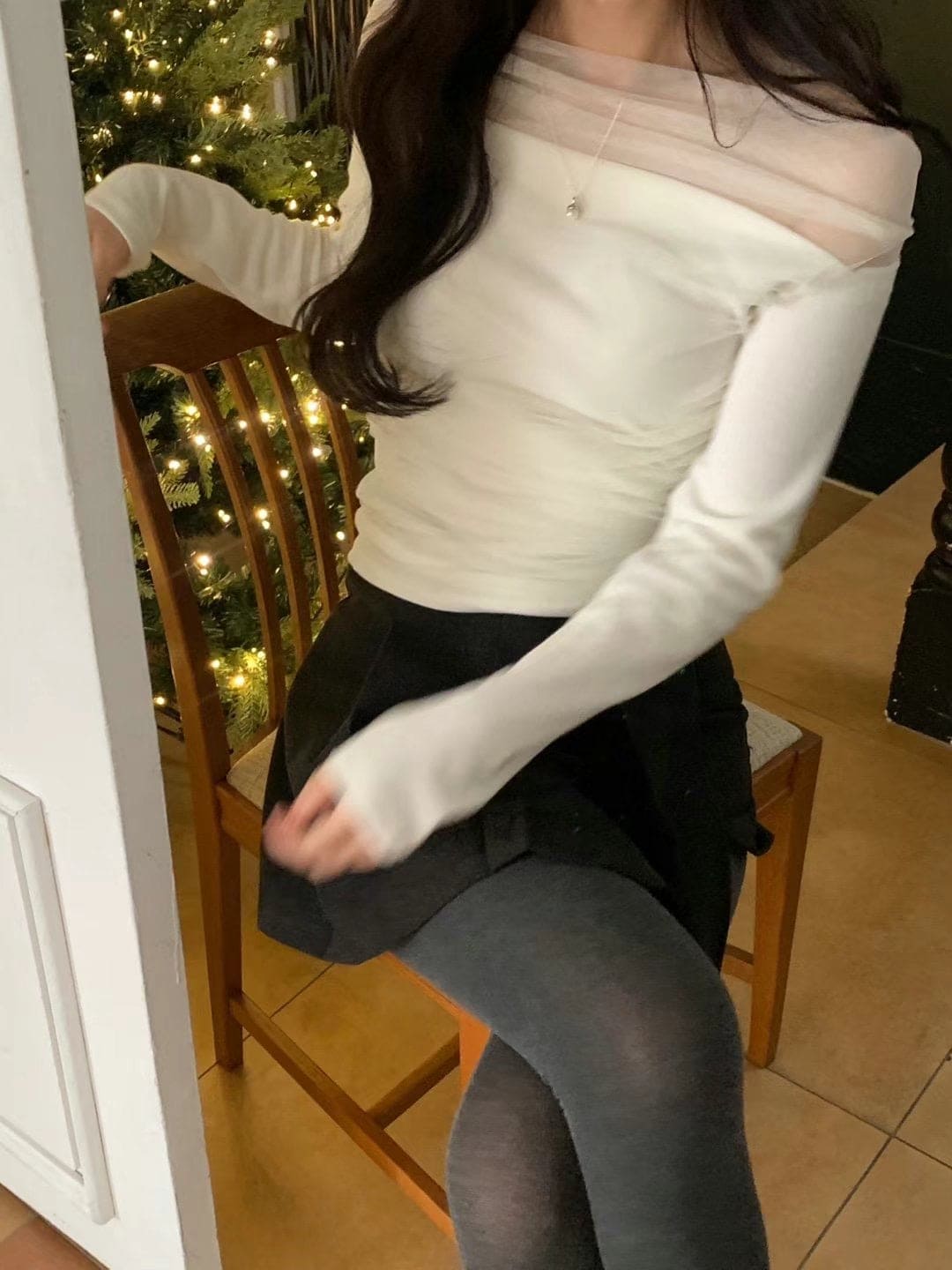 【🥂HOLIDAY PICK】Drape See-Through Tee 