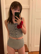 【🩰可愛/斯文】Halter Stripe Bikini