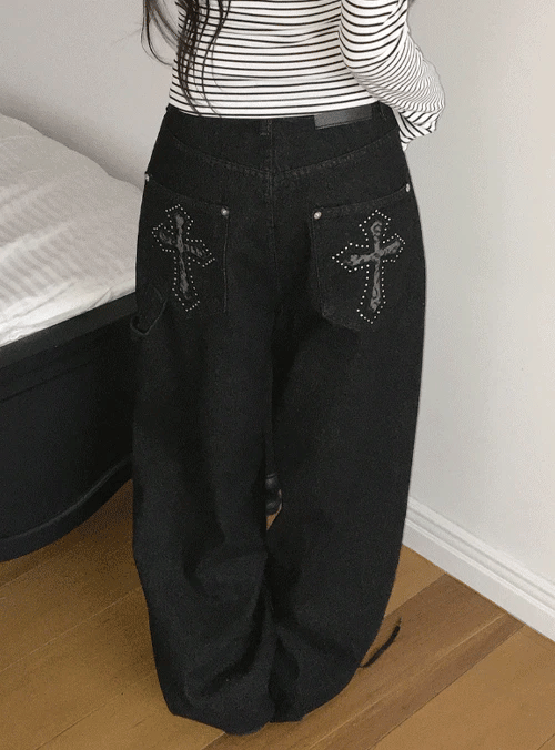 【Divine Pants Series】Cross Back Jeans 