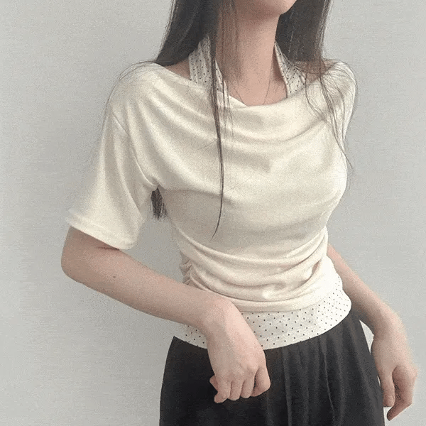 【summer ver.】Halter Dot Top