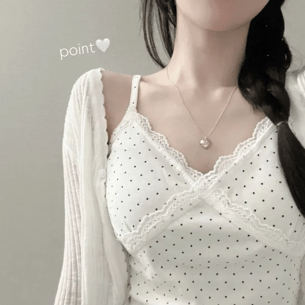 Mini Dot Lace Sleeveless