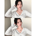 【🤍韓式波點風】Dot Lace Tee