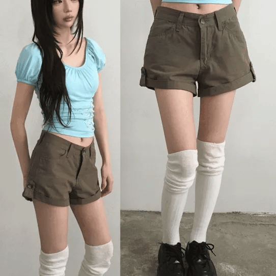 【顯瘦捲邊褲】Slim Fit Cuffed Shorts
