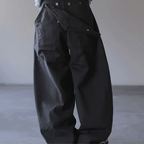 【彎刀神褲】Back Button Wide Pants