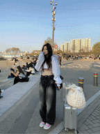 【OOTJ】Hip Pocket Wide Jeans 