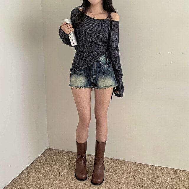 【🍂y2k autumn】Unbalanced Charm Knit 