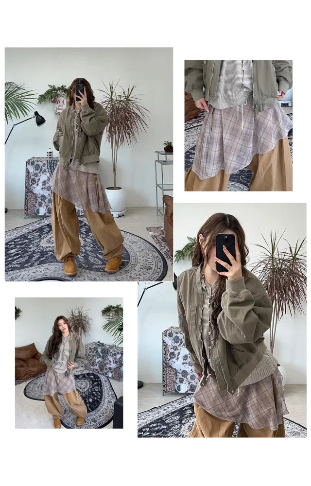 【CODI PICK】Check Wrap Skirt