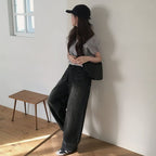 【🖤彎刀褲】Heaven Patch Wide Jeans