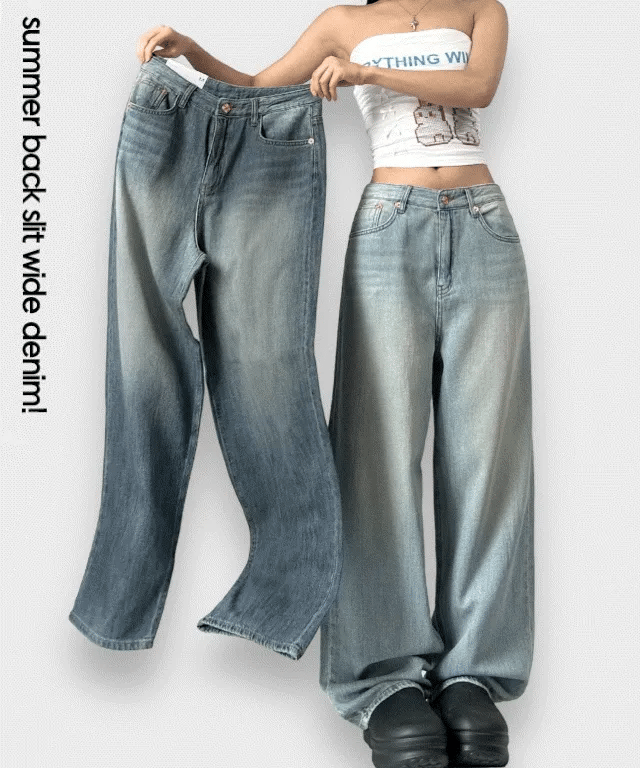 【Summer Fabric】Dear Wide Jeans