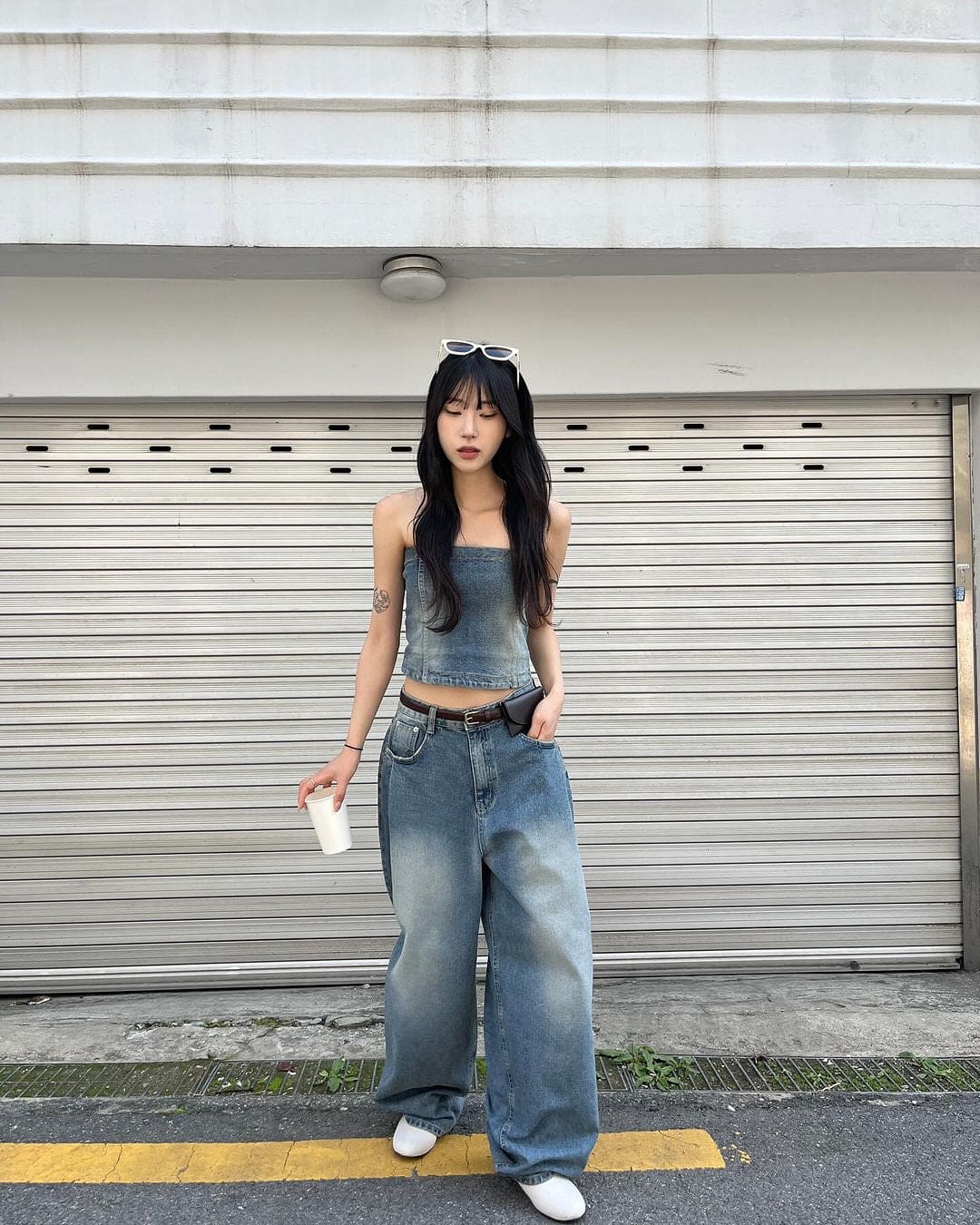 【y2k vibe】Denim Tube Top