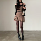 Tie Strap Off Shoulder Set 