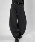 【彎刀神褲】Corset Belt Cotton Pants