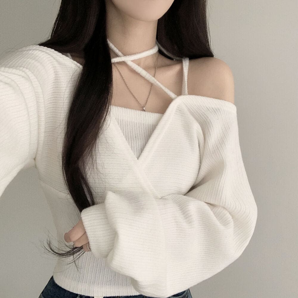 Off Shoulder Pretzel Top Set