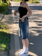 【慵懶風】Balloon Denim Half Pants