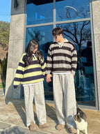 【🎅🏻情侶裝】Stripe Rugby Knitwear