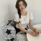 【修身基礎】Star Pattern Slim Tee