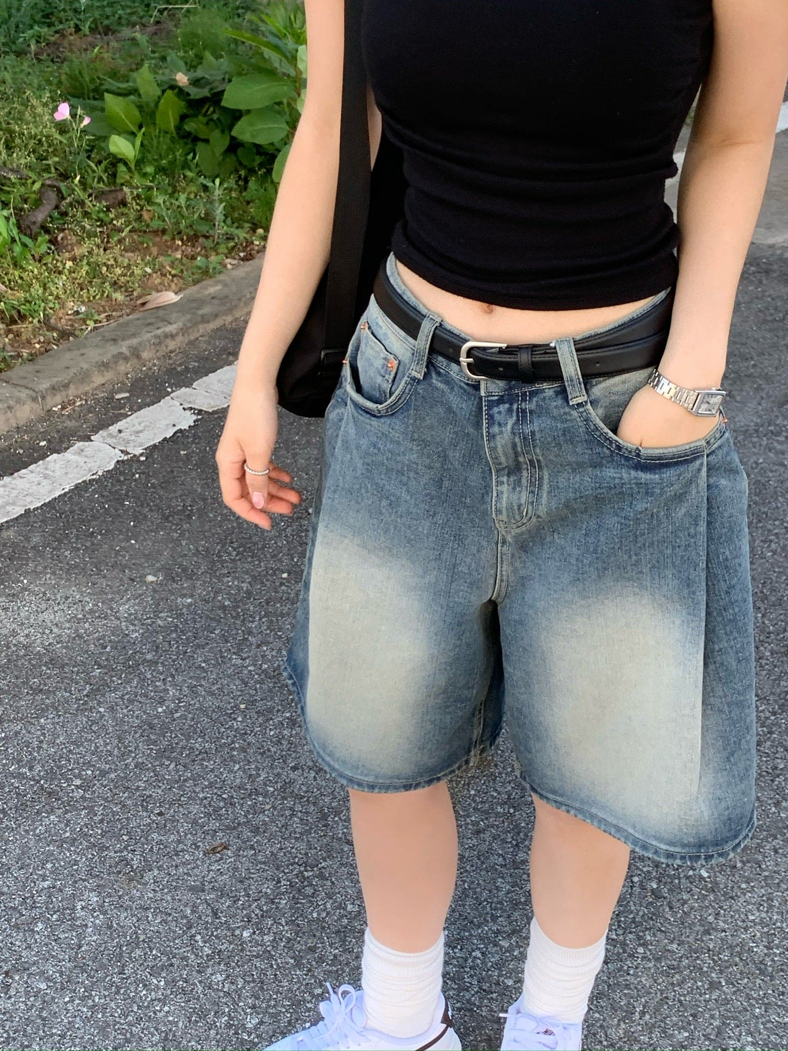 【慵懶風】Balloon Denim Half Pants
