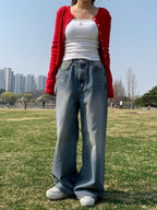 【Y2K Vibe】Cool Wide Jeans