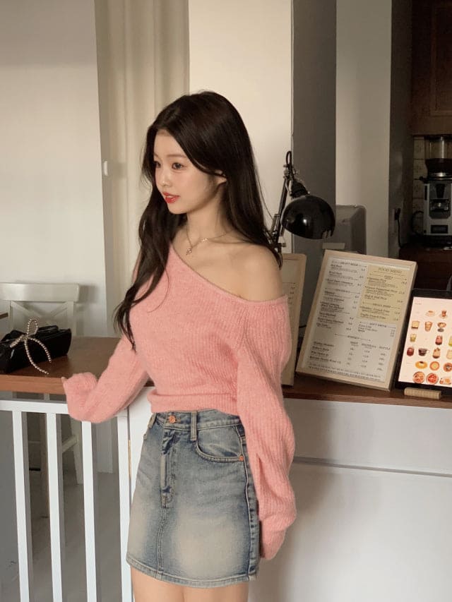 [Korean Hot Item!] Washing Denim Mini Skirt 