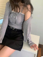 【🩰Ballet Core】Ribbon Lace Cardigan Set 