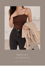 【+5°C HEAT🌡】Thin Fleece Comfy Bra Top (with padding)