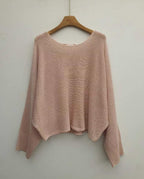 Orders surge! Basic loose-fitting knit long-sleeved shirt