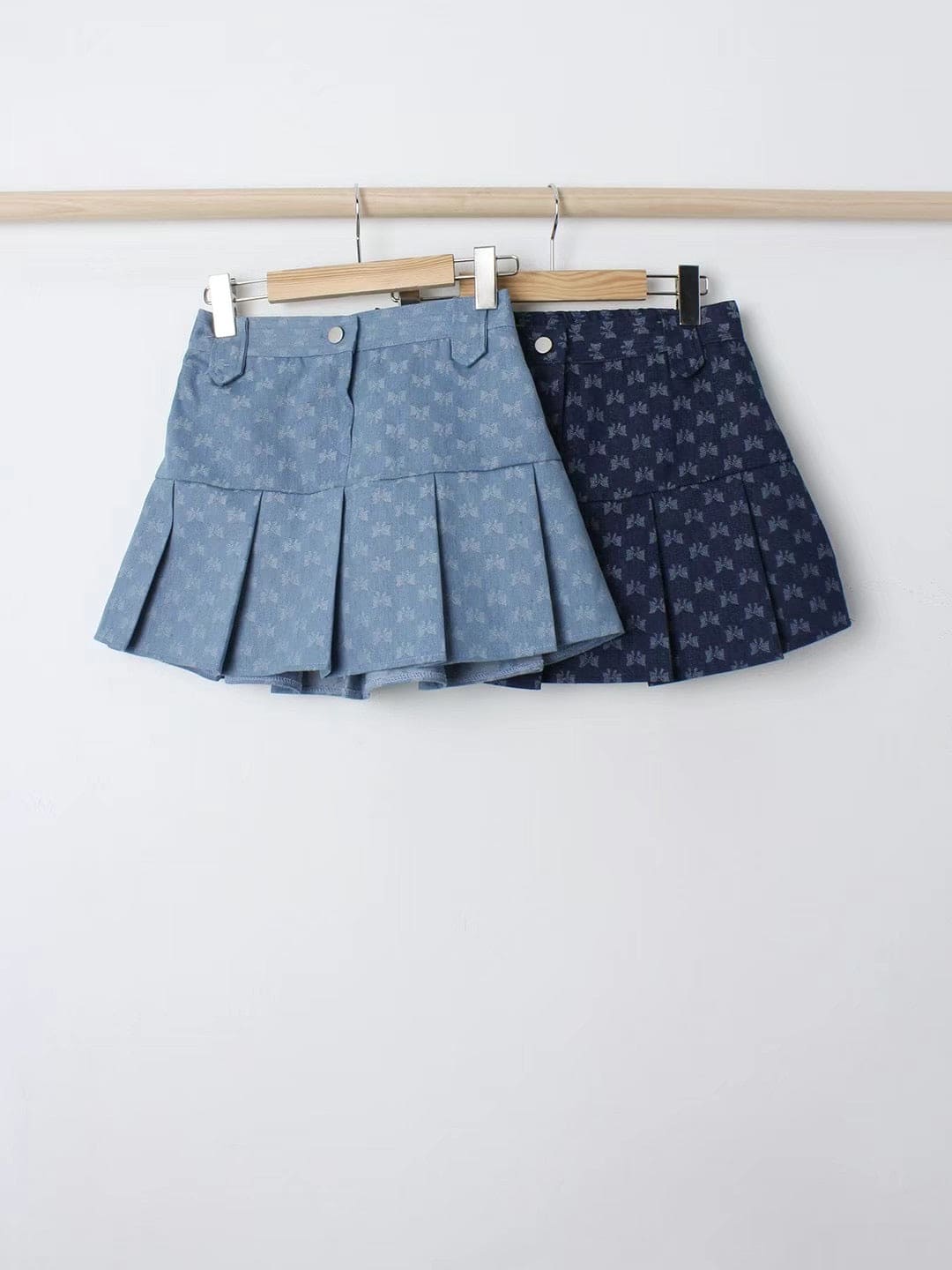 【甜美可愛】Y2K Ribbon Denim Skirt