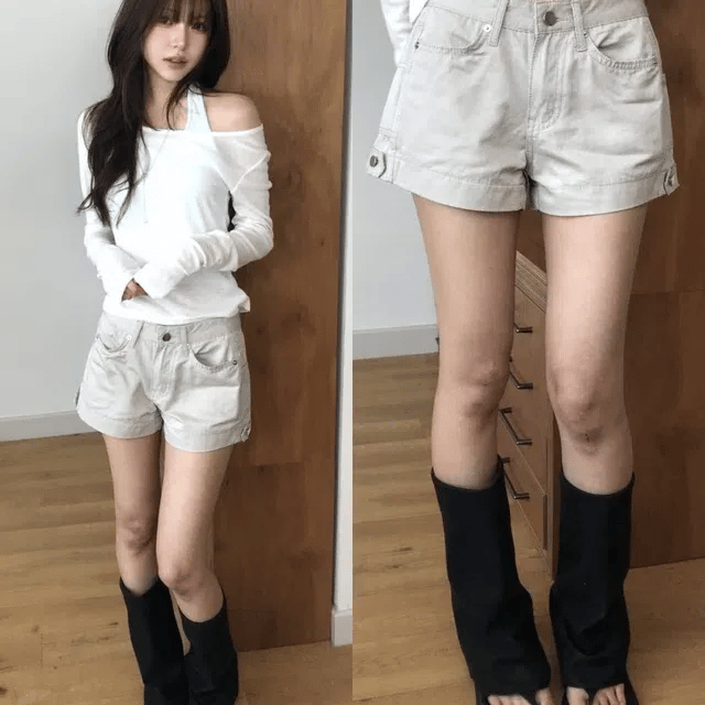 【y2k熱褲】Side Button Shorts