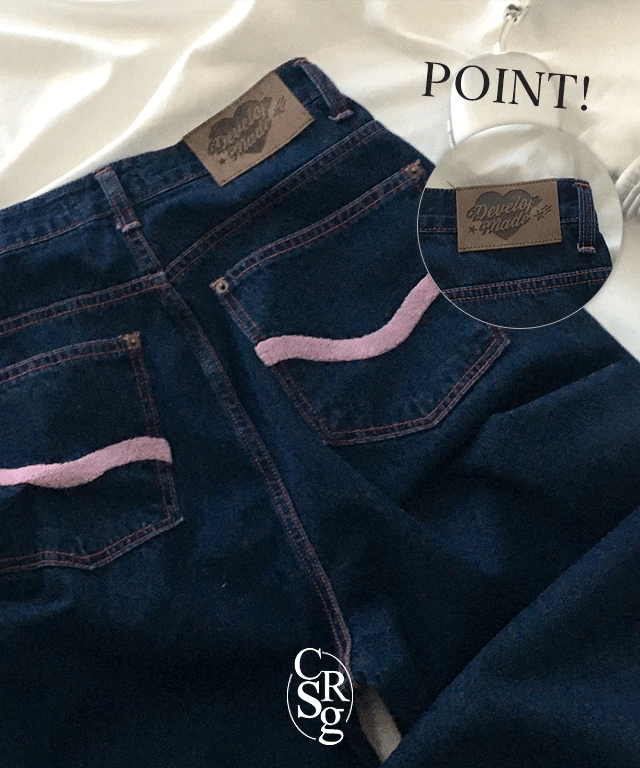 【彎刀神褲】Soft Stitch Wide Jeans